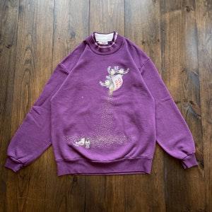 Vintage 1990s Bird Seeds Double Sided Morning Sun Crewneck Sweatshirt / made in USA / size Large