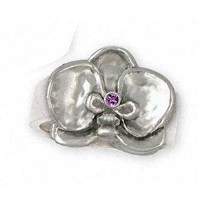 Orchid Jewelry Sterling Silver Orchid Ring Handmade Flower Jewelry OR2-SR