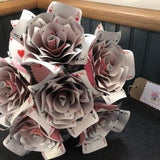Playing card rose wedding bouquet, handheld bouquet playing card  themed, Rose Bouquet, flowers, bridal bouquet, bridesmaids, wedding flower