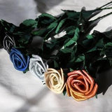 Leather Roses in different colors, single or full bouquet.
