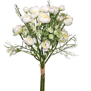 Artificial Ranunculus Bouquet for Wedding Bridesmaid DIY Wreath Supplies Flower Arranging Supplies Artificial Plants