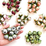 20 Ranunculus Buds - CHOOSE COLOR - silk artificial flower, Pink Buds, White Ranunculus Buds, Purple, Yellow, Green