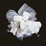 Small Wedding Artificial Rose Bouquet-Wedding Flowers-Bridal Flowers-Wedding White Rose Bouquet