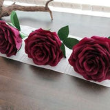 Giant paper rose 7" burgundy Bridal bouquet, Bridesmaid bouquet large rose, Wedding decor big rose Centerpiece artificial flower