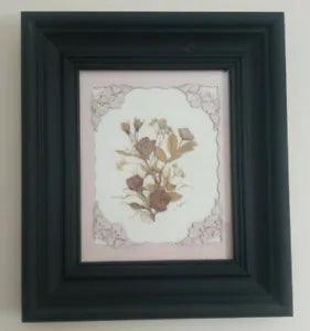 Tramp Art Dried Flower Motif Linda Pallow Studio Framed Osakis Minnesota
