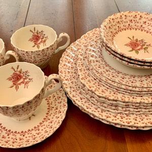 VINTAGE | Johnson Brothers Rose Bouquet Dinnerware | Various Pieces | Made in England Backstamp | 1970s