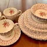 VINTAGE | Johnson Brothers Rose Bouquet Dinnerware | Various Pieces | Made in England Backstamp | 1970s