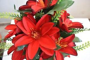 Artificial Lily Tulip Flowers Fake False Plastic Plants Garden Indoor Decor