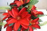 Artificial Lily Tulip Flowers Fake False Plastic Plants Garden Indoor Decor
