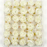 5/100Pcs White Peony Artificial Silk Flower Head DIY Wedding Decor Fake Flower
