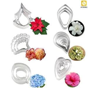 Flower Petal Silicone Veiner & Cutter Fondant Mould Stainless Steel Cake Decor