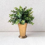 Brass planter vintage / Gold flower vase / Rustic plant pot / Small orchid pot