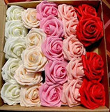 N&T NIETING  Flowers ?? 24 Artificial Roses Lifelike Soft Wedding Shower NEW