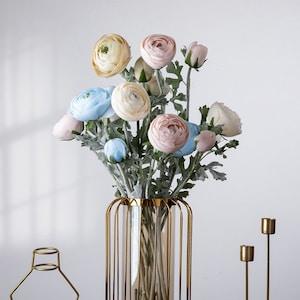 Faux Ranunculus Stem | High Quality Artificial Flower | Wedding/Home Decoration | Gifts
