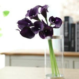 Luxury Real Touch 10pcs Calla Lilies Bouquets in Purple JBRW-CAP2