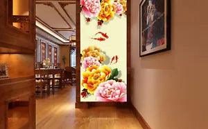 3D Peony Flower 1740NA Wallpaper Wall Mural Removable Self-adhesive Fay