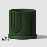 Nordic Plant Pot with Drainage, 3D Printed Planter, Planter with Saucer, Unique Decor, Planter with Saucer, Nordic Rainbow