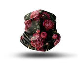 Washable Fabric Face Cover Neck Gaiter Unique Print Peonies Flowers EU Made