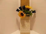 Handmade Denim Roses and Sunflower Recycled Denim Board Wall Art Farmhouse D???cor