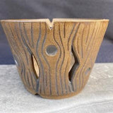 Dark Tree Trunk Handmade Orchid Planter