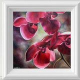 Realistic Red Orchids Oil Painting PRINT by Noelle Perry