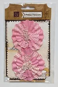 Ascot Park Pink Carnation Paper Flowers Prima Marketing Scrapbook Embellishments