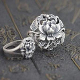 Woman Ring Fashionable Peony Flower Open Size Version Valentine's Day Gifts