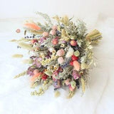 Festival Vibrant Dry flowers bouquet / Joyful soft pink purple tones bouquet / Gypsy Love Dried + Preserved bouquet