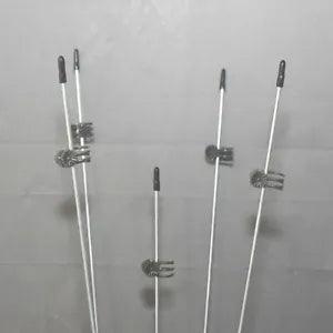 20 Pack - 30 in. Steel Plant Stakes made w/12 gauge Wire w/clips and rubber tips