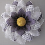 Flower wreath, Poly burlap flower, Indoor wreath, Summer wreath, Ready to ship