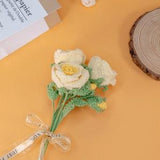 Yellow Rose Crochet Flowers, Crochet Rose Bouquet, Crochet Bouquet, Crochet Flowers, Eternal Flower, Christmas Gift, Gift for Her