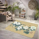 3D White Peony Flower NBC1660 Game Rug Mat Elegant Photo Carpet Mat Fay 2023