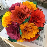 Fall Paper Flower Bouquet, Paper Sunflowers, Paper Roses, Gift Bouquet