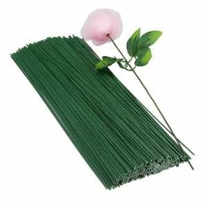 10pcs Artificial Flower Iron Wire Stem Green Floral Stem Tape DIY Craft Decorati