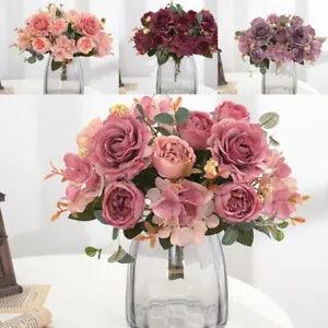 New Artificial Flower Bouquet Silk Peony Autumn Party Wedding Home Decoration