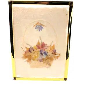 Vintage Acrylic Framed Pressed Flower Wall Art Decor Picture Handmade Paper