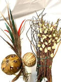 Dried Floral And Feathers Crafting Bundle 26 In Dried Willow Buds Feathers Vine