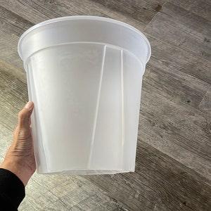 11.5??? extra large transparent round orchid pot, Clear plastic pot, Large clear pot for large tropicals, Aroid nursery pot