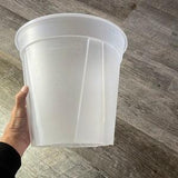 11.5??? extra large transparent round orchid pot, Clear plastic pot, Large clear pot for large tropicals, Aroid nursery pot