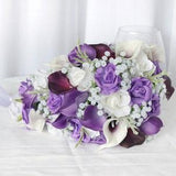 Bridal Purple flowers Bouquet,Bridesmaids Bouquet,wedding bouquet,Wedding Favors,destination Bouquet,Engagement Favors,bride And Groom Gifts