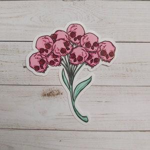 Skull stickers | bouquet of skulls sticker | skull flowers stickers | skeleton stickers | laptop stickers | vinyl stickers | skull stickers