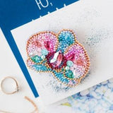 DIY Jewelry making kit.DIY jewelry tool set,jewelry making, Decoration Orchid, floral brooch, Beaded Brooch Pin, Brooch Ukraine