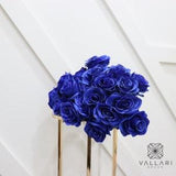 Royal Dark Blue Rose Bush/Cobalt Blue Rose Bush/Faux Flowers/Mutiple sizes/Aisle decor/ Centerpiece/Home Decor/Yellow Flowers/Roses