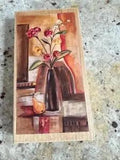 NEW LISTINGStamping Cardmaking Stamps Happen - Wood Mount Rubber Stamp PEAR AND RANUNCULUS