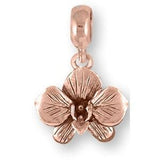 Orchid Jewelry 14k Rose Gold Handmade Orchid Flower Charm Slide This Charm Will Fit A Pandora? Slide Bracelet Or5-pnsrg