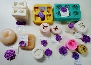 Silicone Molds Lot of 21 Beautiful Flowers -Roses, Carnation, Magnolia, Mum, etc