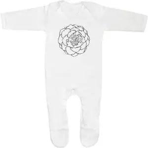 'Peony Flower' Baby Romper Jumpsuits / Sleep suits (SS013841)