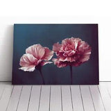 Dramatic Carnation Flowers Canvas Print Wall Art Framed Picture Home Decor Large