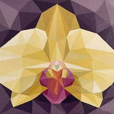 Orchid II, original painting, 8x10" abstract oil painting, geometric abstraction
