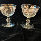 Champagne Glass Sherbet Rose Bouquet Champagne by Libby Glass sold as a set
